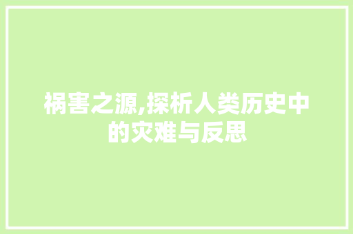 祸害之源,探析人类历史中的灾难与反思