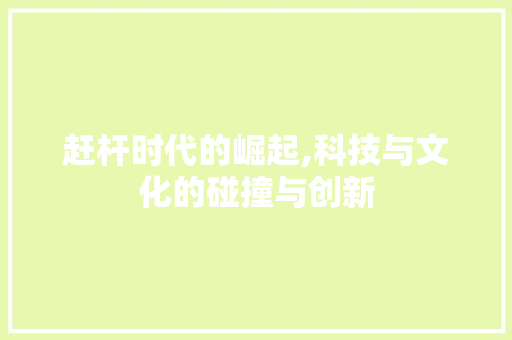 赶杆时代的崛起,科技与文化的碰撞与创新