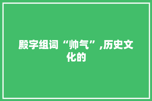 殿字组词“帅气”,历史文化的